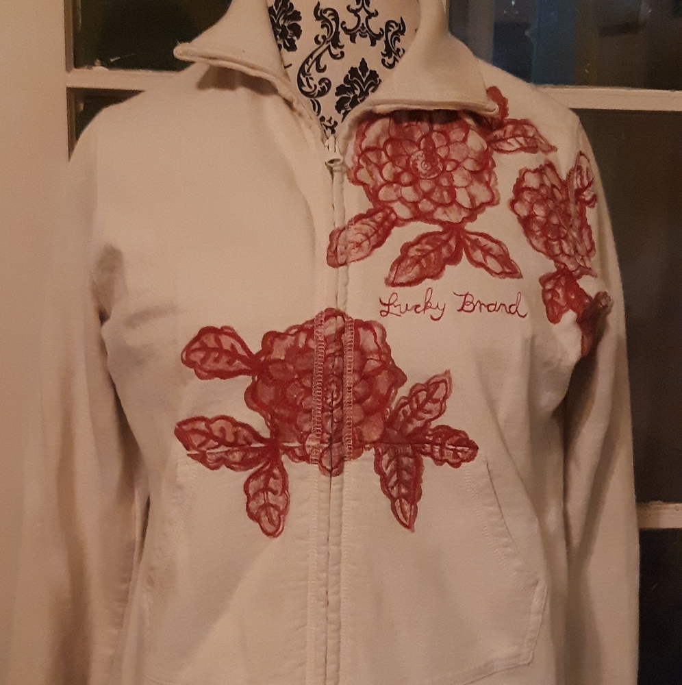 Very cute Lucky Brand Embroidered jacket